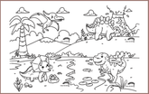 COLOUR ME MATS Land of Dinosaurs (Colouring Mat Bundle)