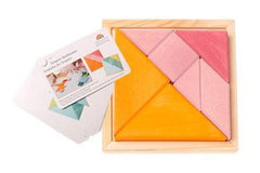GRIMM'S Creative Set Tangram incl templates, orange-pink