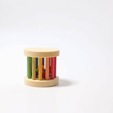 GRIMM'S mini rolling wheel with bells, rainbow colours