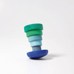 GRIMM'S wobbly stacking tower, blue-green (*)