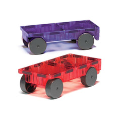 MAGNA-TILES Cars 2-Piece Expansion Set: Purple & Red