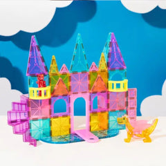 MAGNA-TILES Castle Deluxe + microMAGS 48 Piece Set