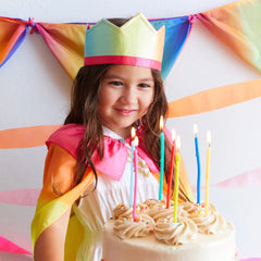 SARAH'S SILKS Crown - Rainbow Rose