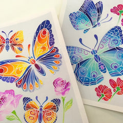 SENTOSPHERE AQUARELLUM JUNIOR "Papillons & Fleurs" - "Butterflies & Flowers"