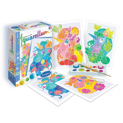 SENTOSPHERE AQUARELLUM MINI "Licornes" - 4 planches