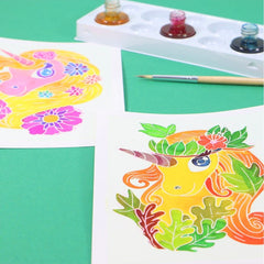 SENTOSPHERE AQUARELLUM MINI "Licornes" - 4 planches