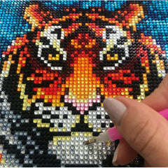 SENTOSPHERE ART & CREATIONS - CANEVAS A DIAMANTER - TIGRE - TIGER.