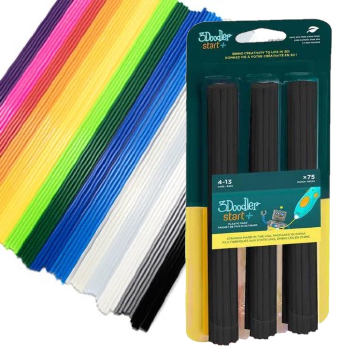 3Doodler Start+ 3D Printing refill Filament 75 Strands