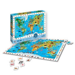 CALYPTO PUZZLE 100 P - Planisphere des Animaux - Planisphere of Animals