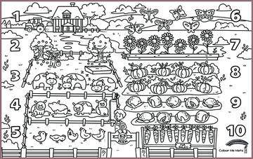 COLOUR ME MATS 123 Counting Farm (Colouring Mat Bundle)