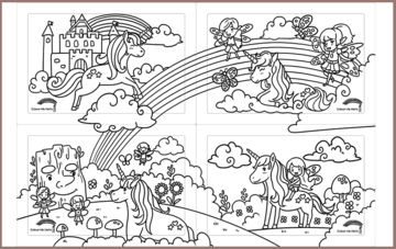 COLOUR ME MATS Magical Unicorns & Fairies (Colouring Mat Bundle)