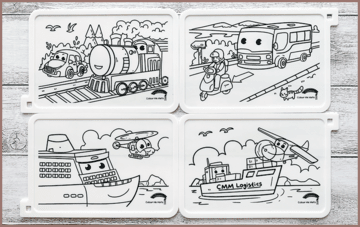 COLOUR ME MATS Passenger & Logistics Vehicles (Colouring Mat Bundle)