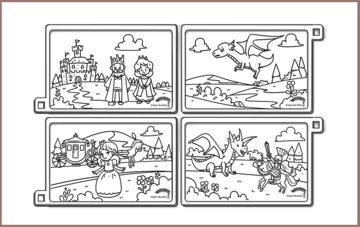 COLOUR ME MATS The Princess and the Dragon (Colouring Mat Bundle)