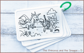 COLOUR ME MATS The Princess and the Dragon (Colouring Mat Bundle)