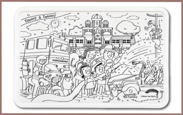 COLOUR ME MATS Timmy & Tammy At Central Fire Station (Colouring Mats Bundle)