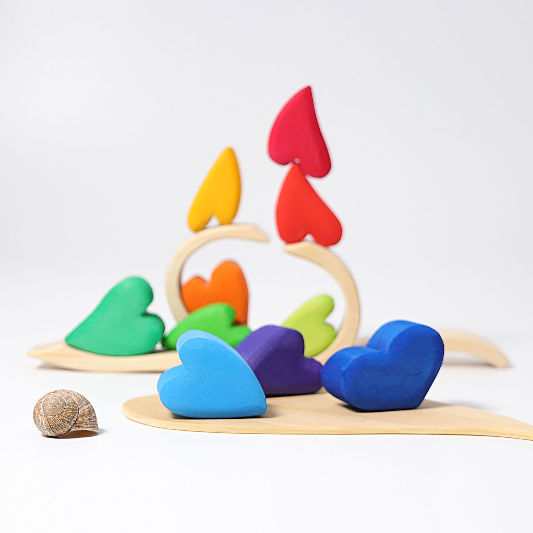GRIMM'S Building Set Rainbow Hearts