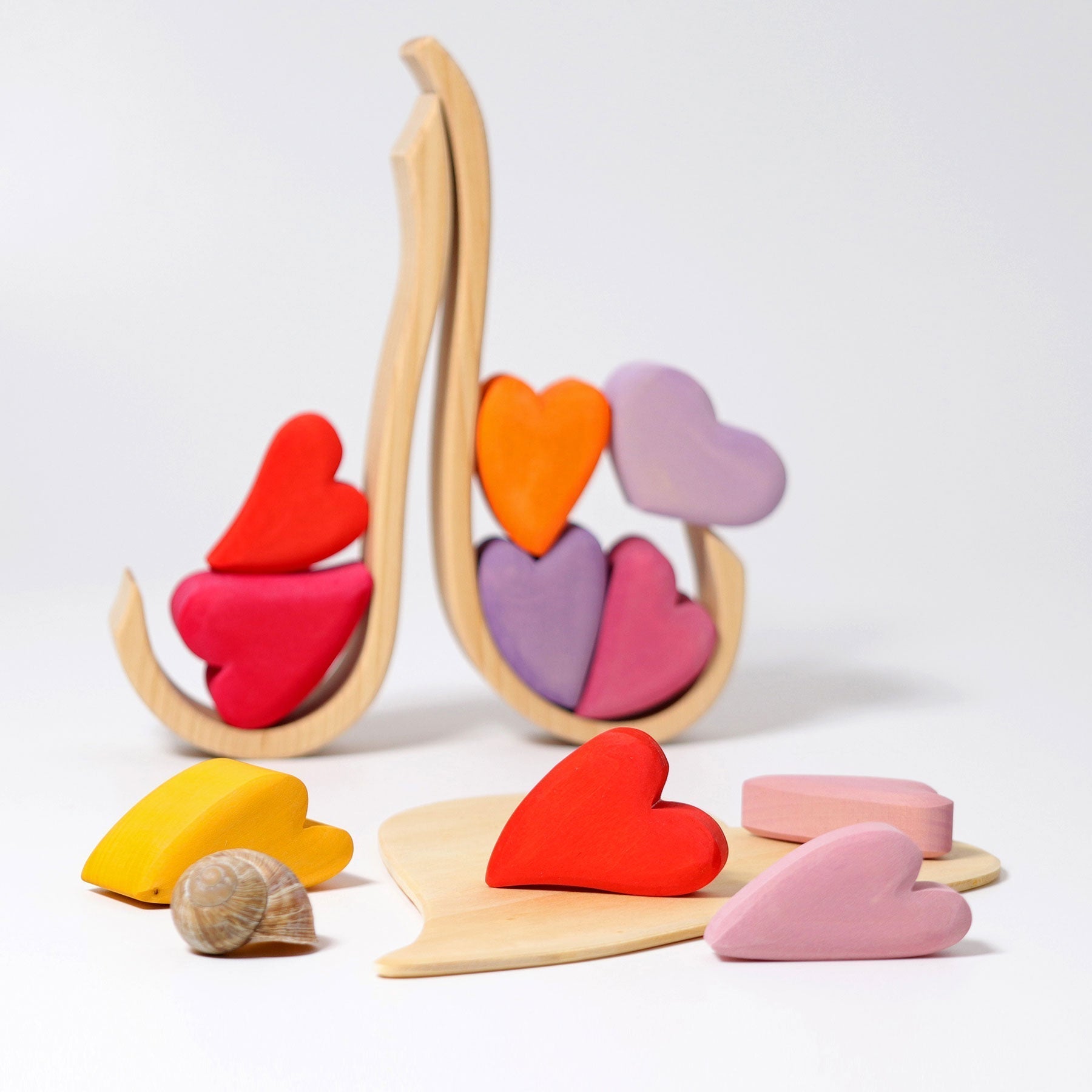 GRIMM'S Building Set Red Hearts