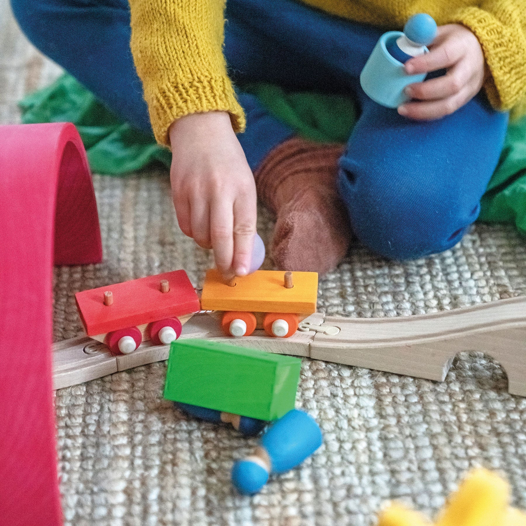 GRIMM'S Building Set Wooden Train (*)