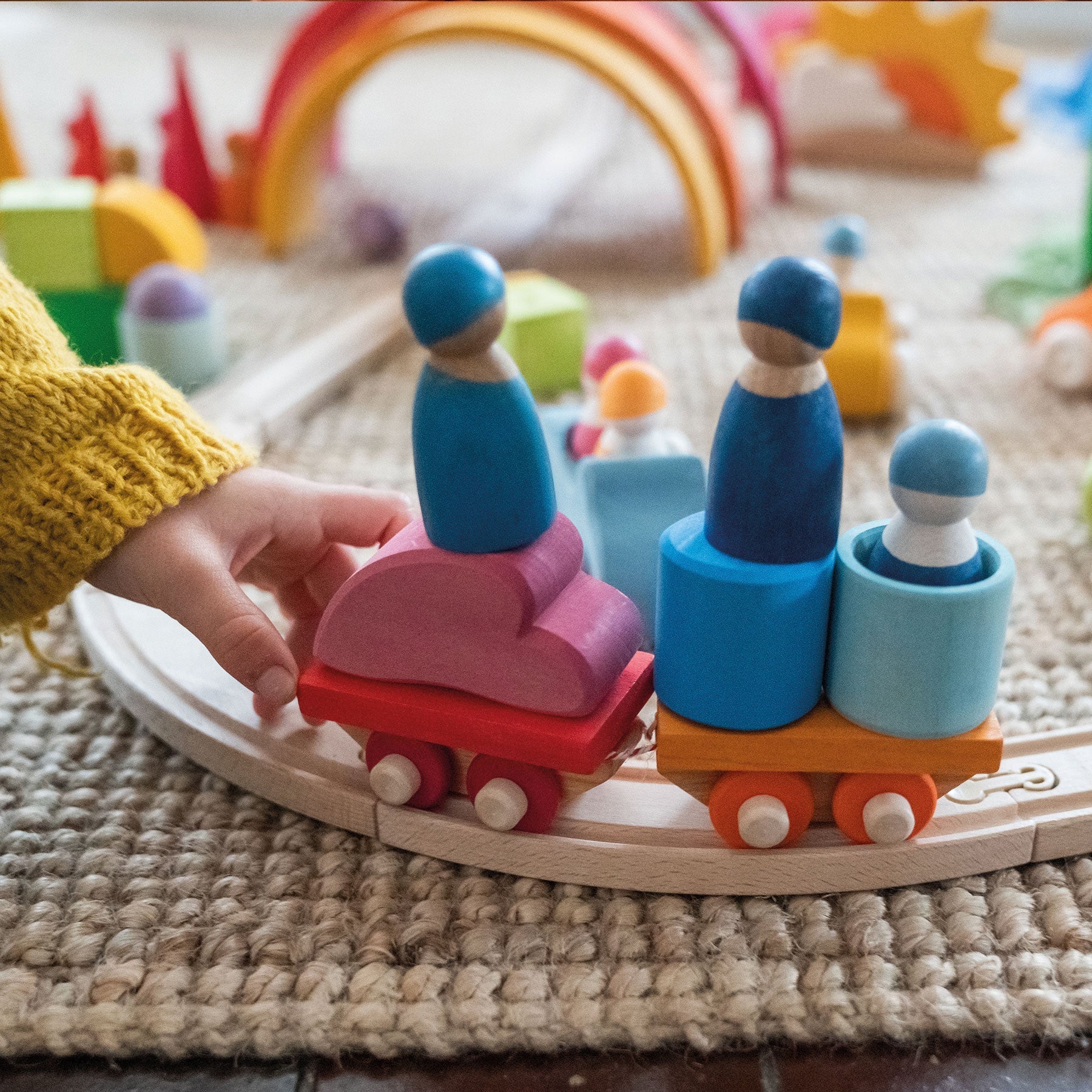 GRIMM'S Building Set Wooden Train (*)