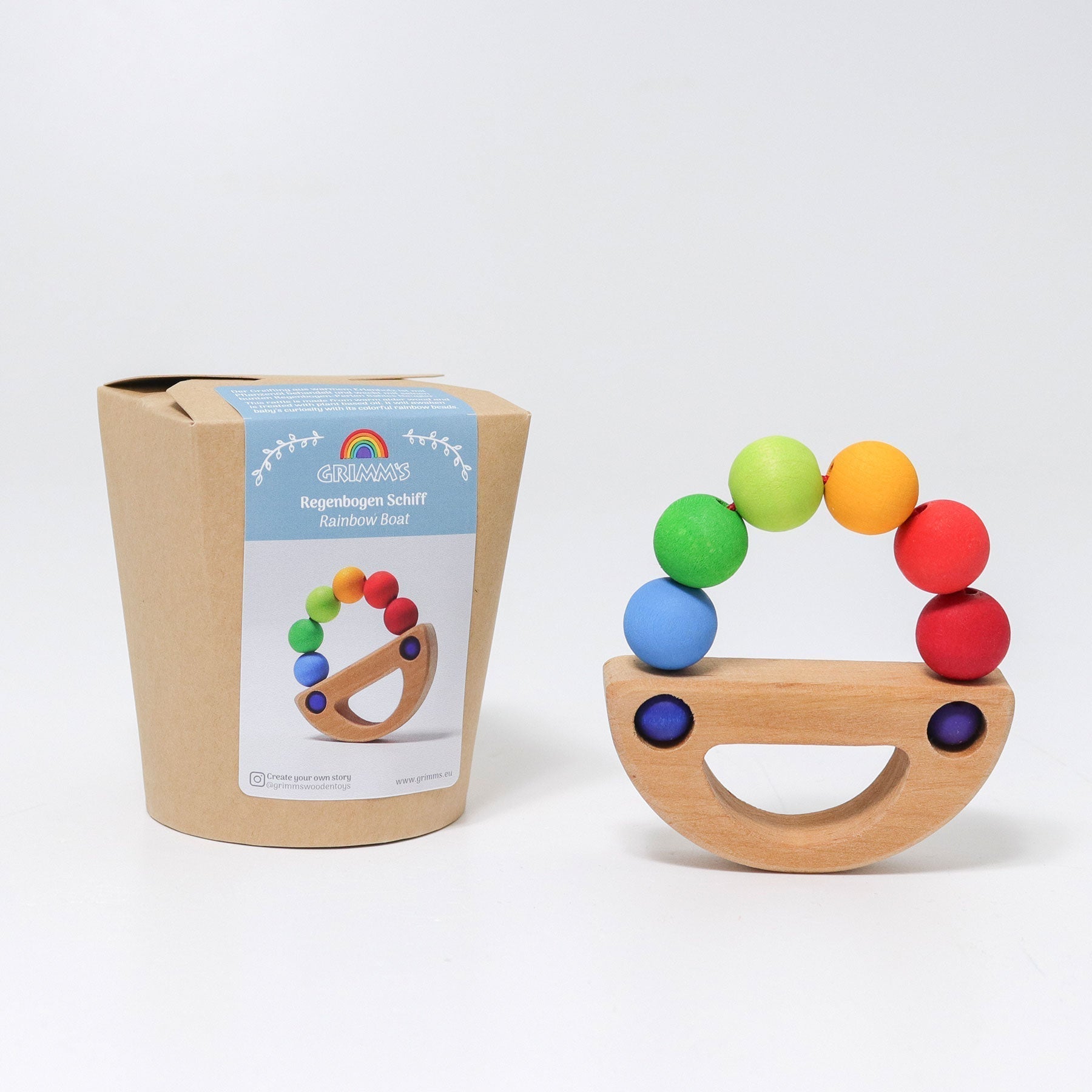 GRIMM'S Grasping Toy Rainbow Boat