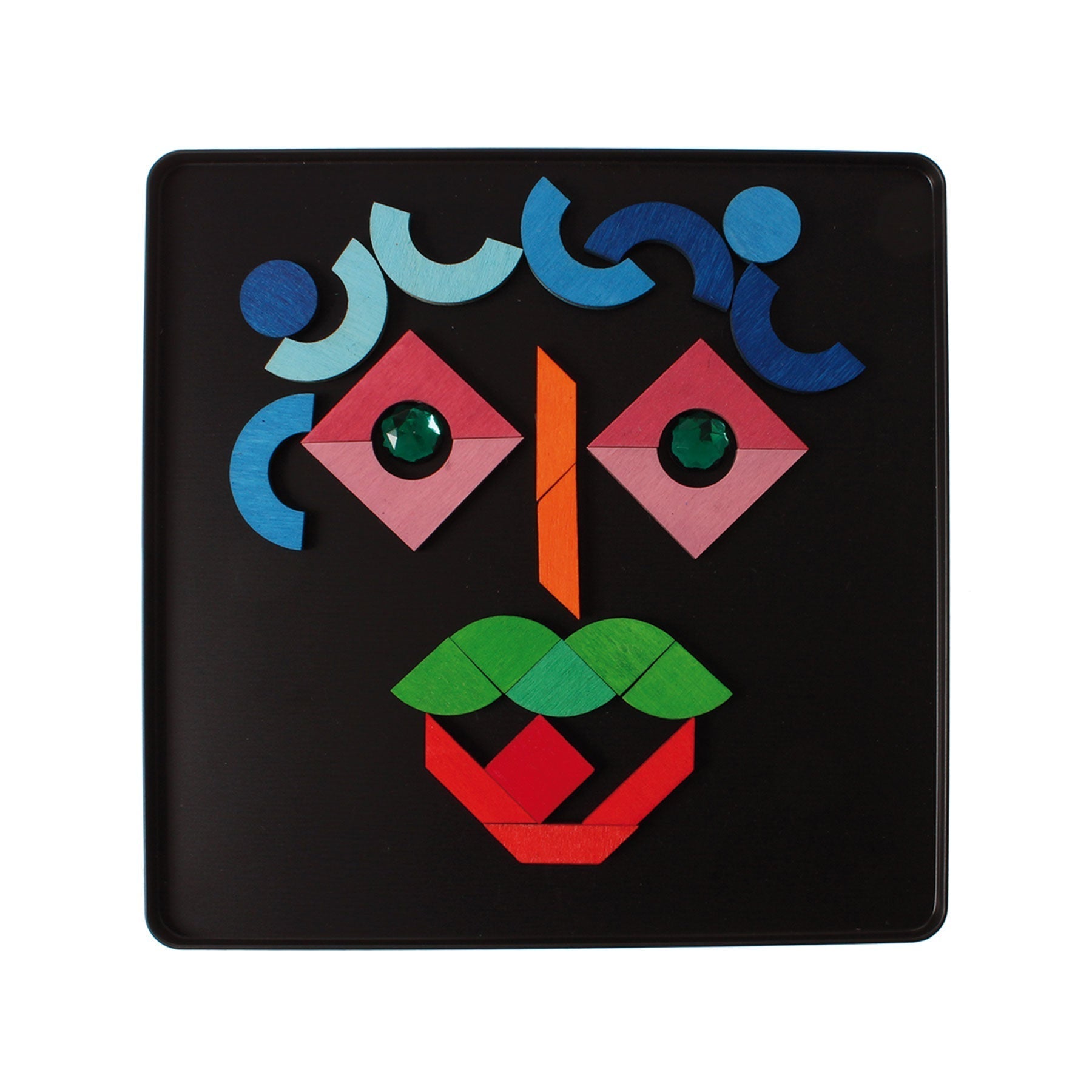 GRIMM'S mini magnetic Puzzle Triangle, Square, Circle with Sparkling Parts