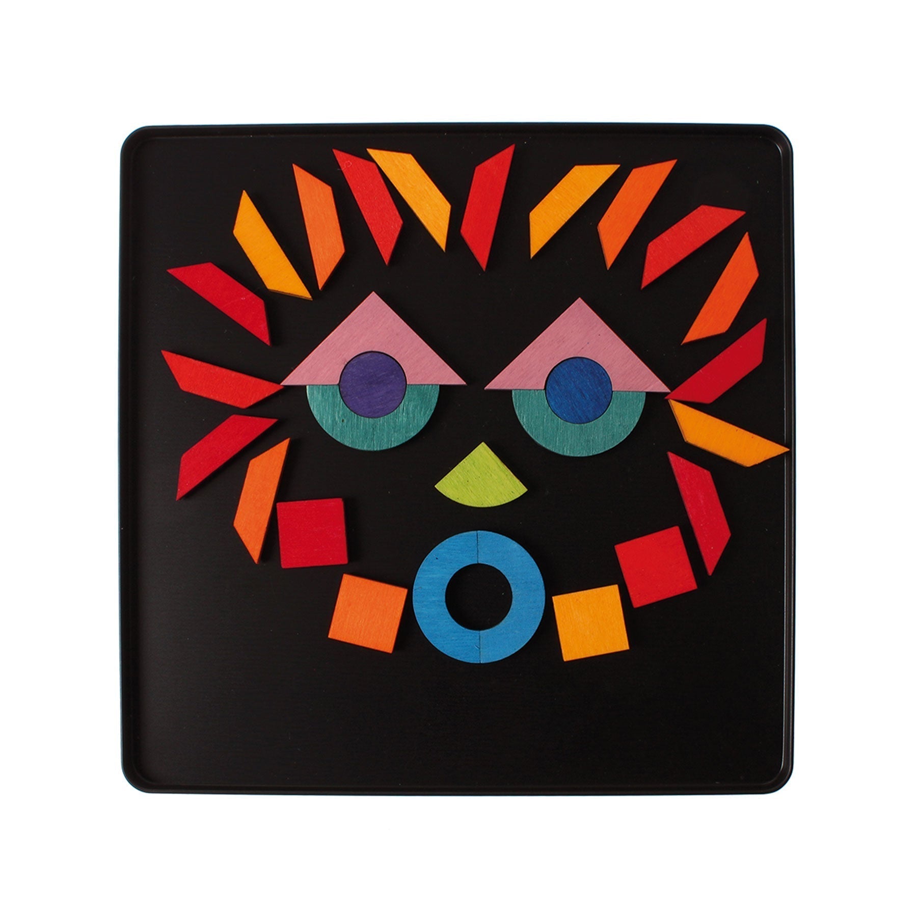 GRIMM'S mini magnetic Puzzle Triangle, Square, Circle with Sparkling Parts