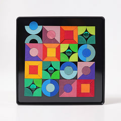 GRIMM'S mini magnetic Puzzle Triangle, Square, Circle with Sparkling Parts