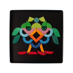 GRIMM'S mini magnetic Puzzle Triangle, Square, Circle with Sparkling Parts