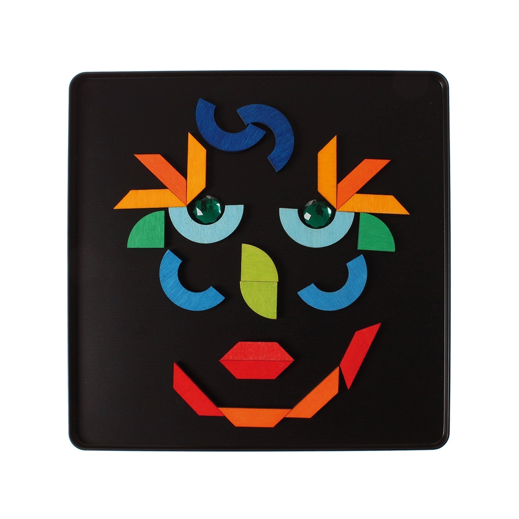 GRIMM'S mini magnetic Puzzle Triangle, Square, Circle with Sparkling Parts