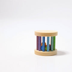 GRIMM'S mini rolling wheel with bells, rainbow colours