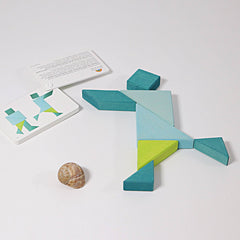 GRIMM'S tangram set blue-green