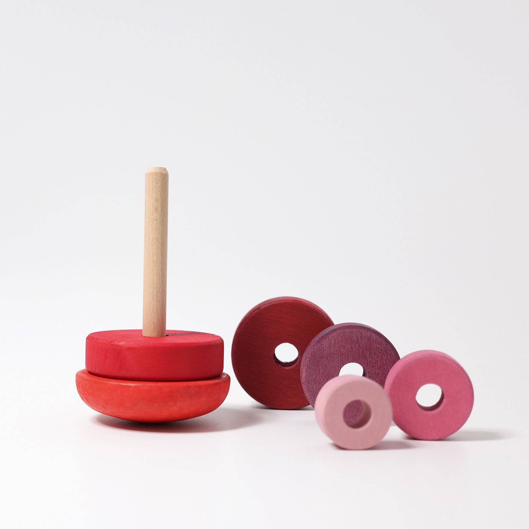 GRIMM'S wobbly stacking tower, pink (*)