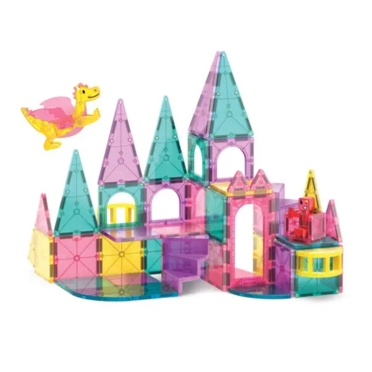 MAGNA-TILES Castle Deluxe + microMAGS 48 Piece Set