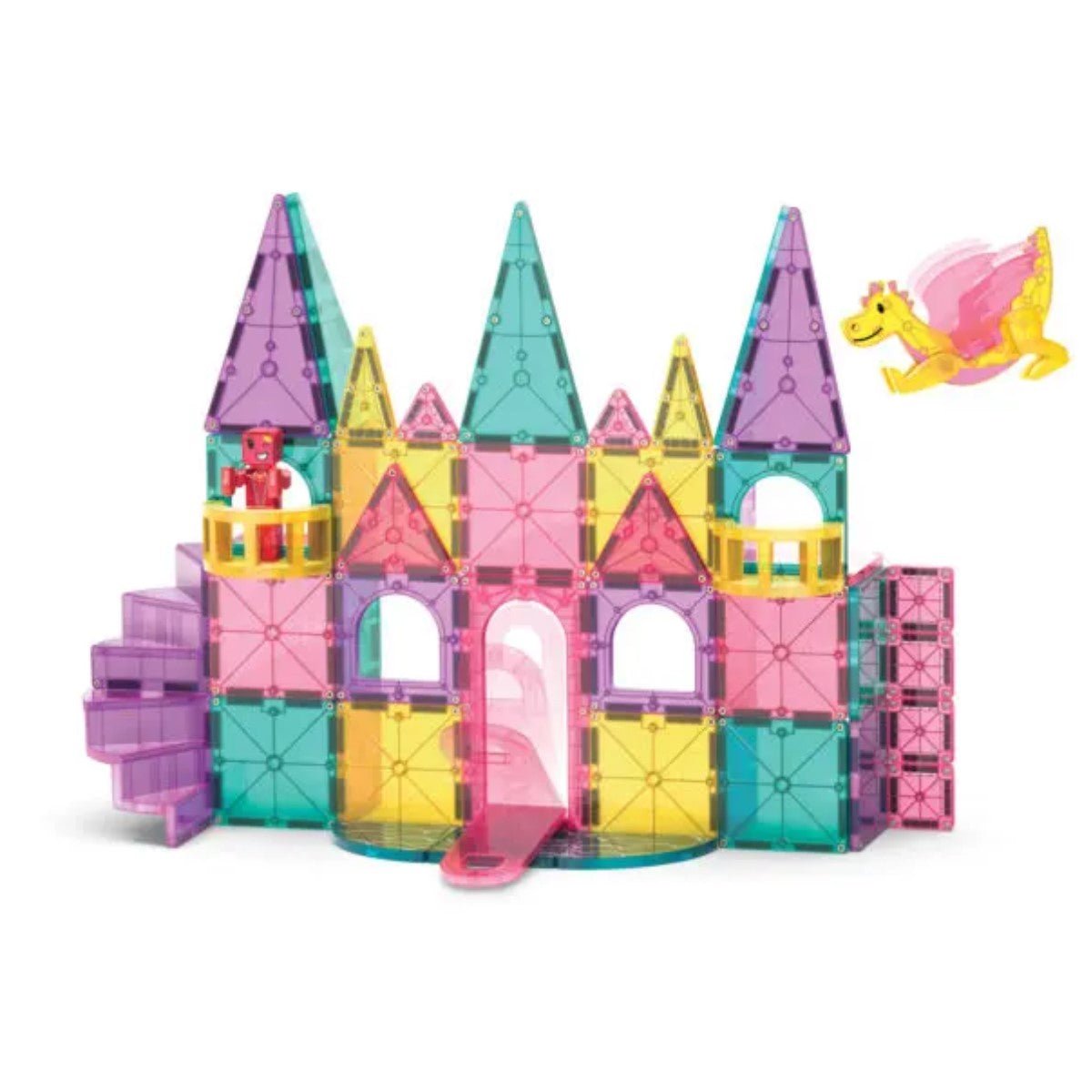 MAGNA-TILES Castle Deluxe + microMAGS 48 Piece Set