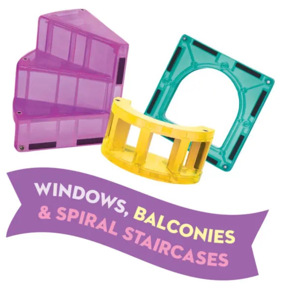 MAGNA-TILES Castle Deluxe + microMAGS 48 Piece Set