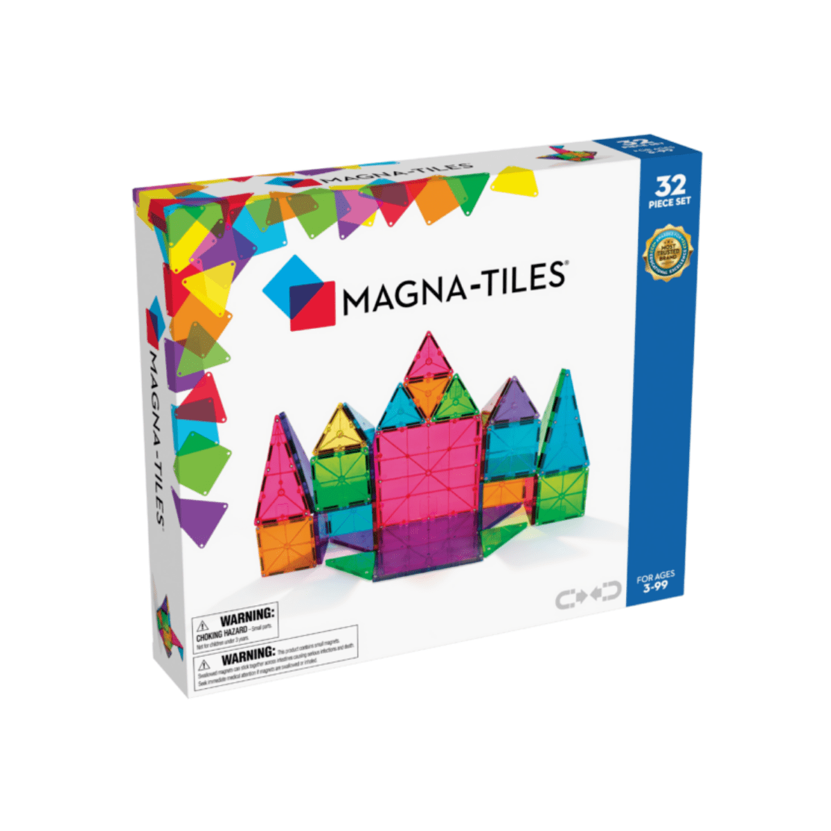 MAGNA-TILES Classic Clear Colors 32 Piece Set