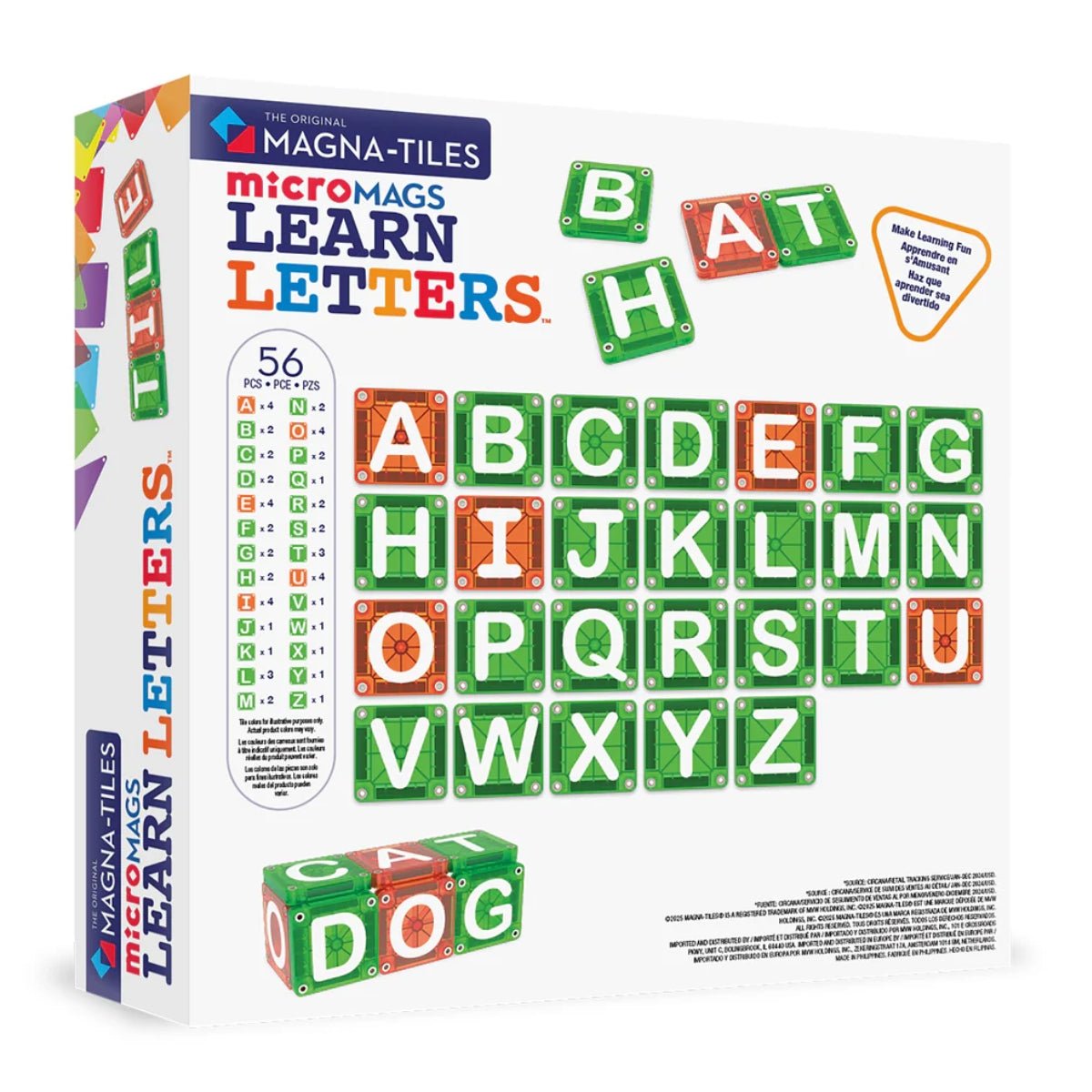 MAGNA-TILES Learn Letters  - 56pc set