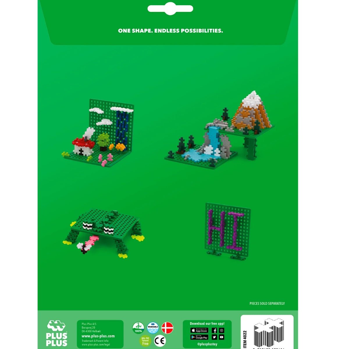 PLUS-PLUS BasePlate 2pc, Green