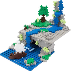 PLUS-PLUS Baseplates Green, Grey, White & Blue / 12 pcs