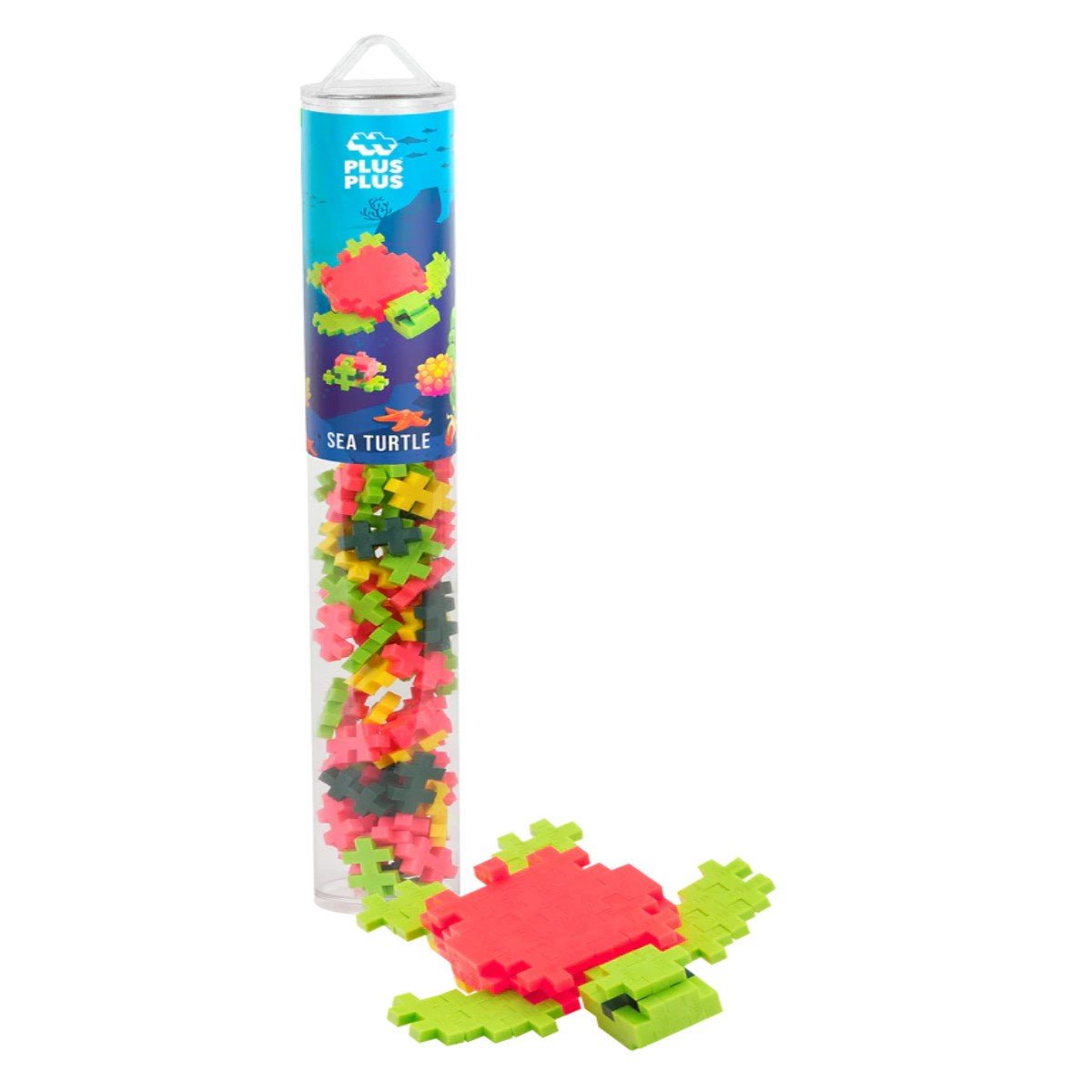 PLUS-PLUS Kai Sea Turtle / 100 pcs Tube (Orange Shell)