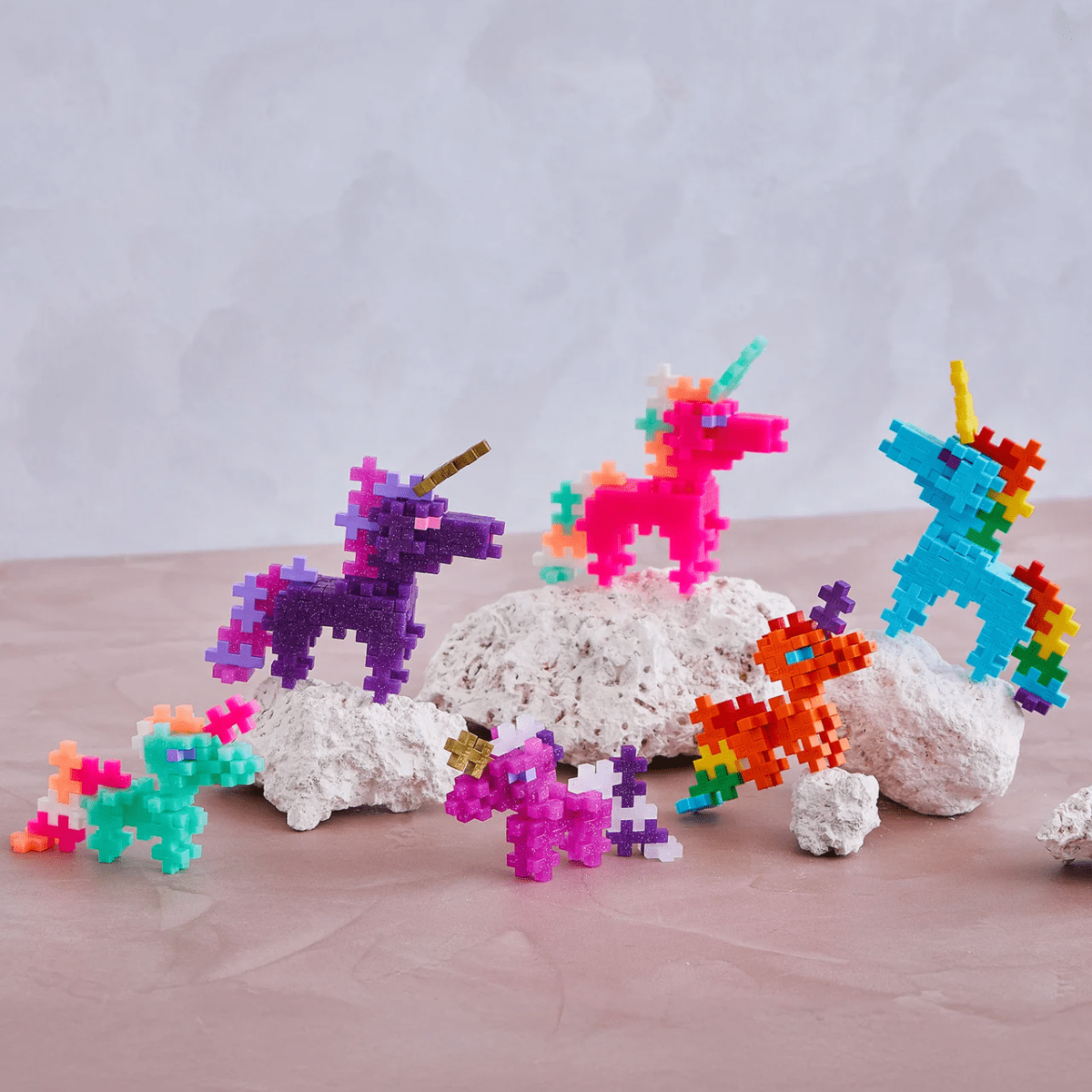 PLUS-PLUS Pearl Unicorns / 100 pcs Tube