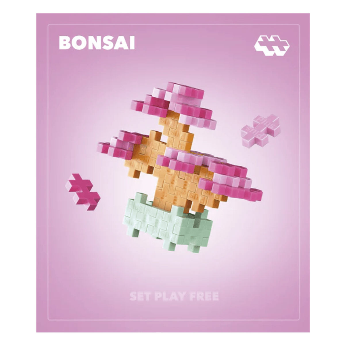 PLUS-PLUS Plant Packs - Pink bonsai