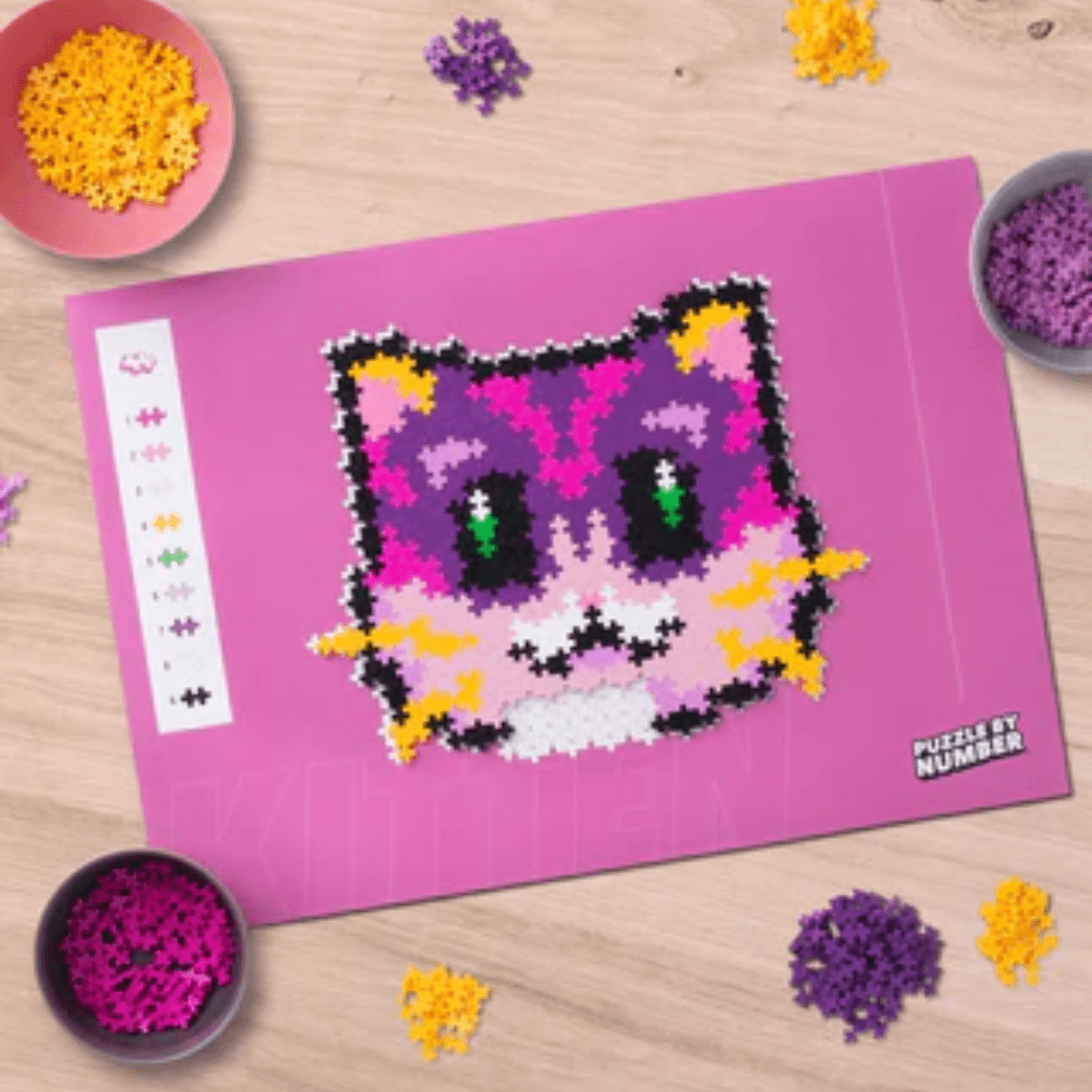 PLUS-PLUS Puzzle By Number Kitten 500pcs.