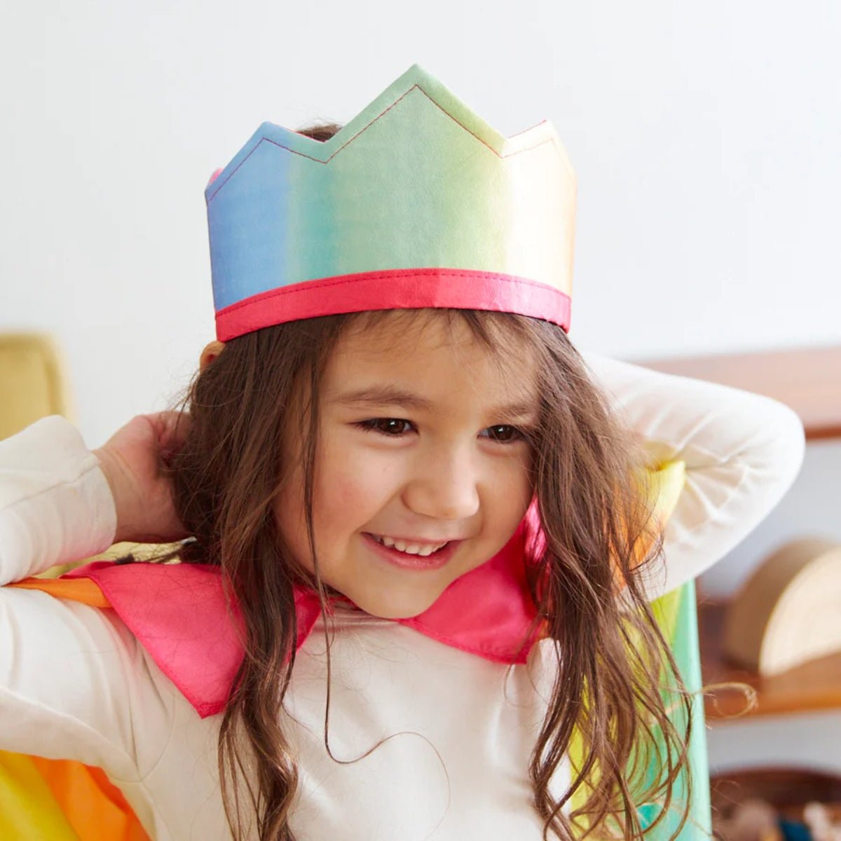 SARAH'S SILKS Crown - Rainbow Rose