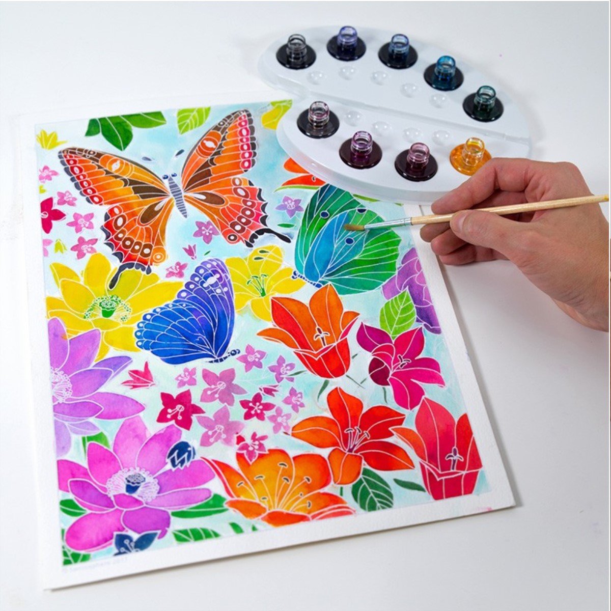 SENTOSPHERE AQUARELLUM "Dans les Fleurs" - In the Flowers