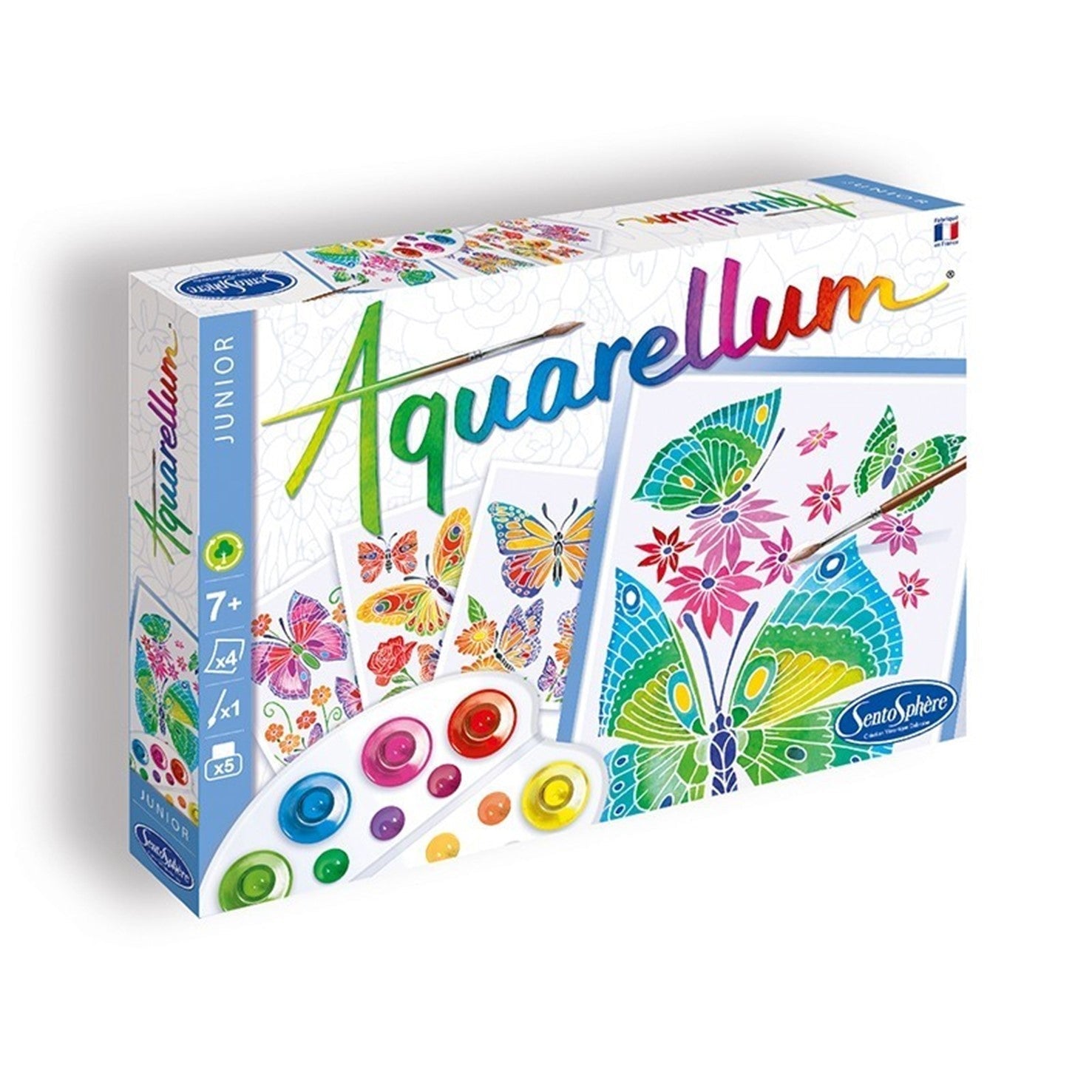 SENTOSPHERE AQUARELLUM JUNIOR "Papillons & Fleurs" - "Butterflies & Flowers"