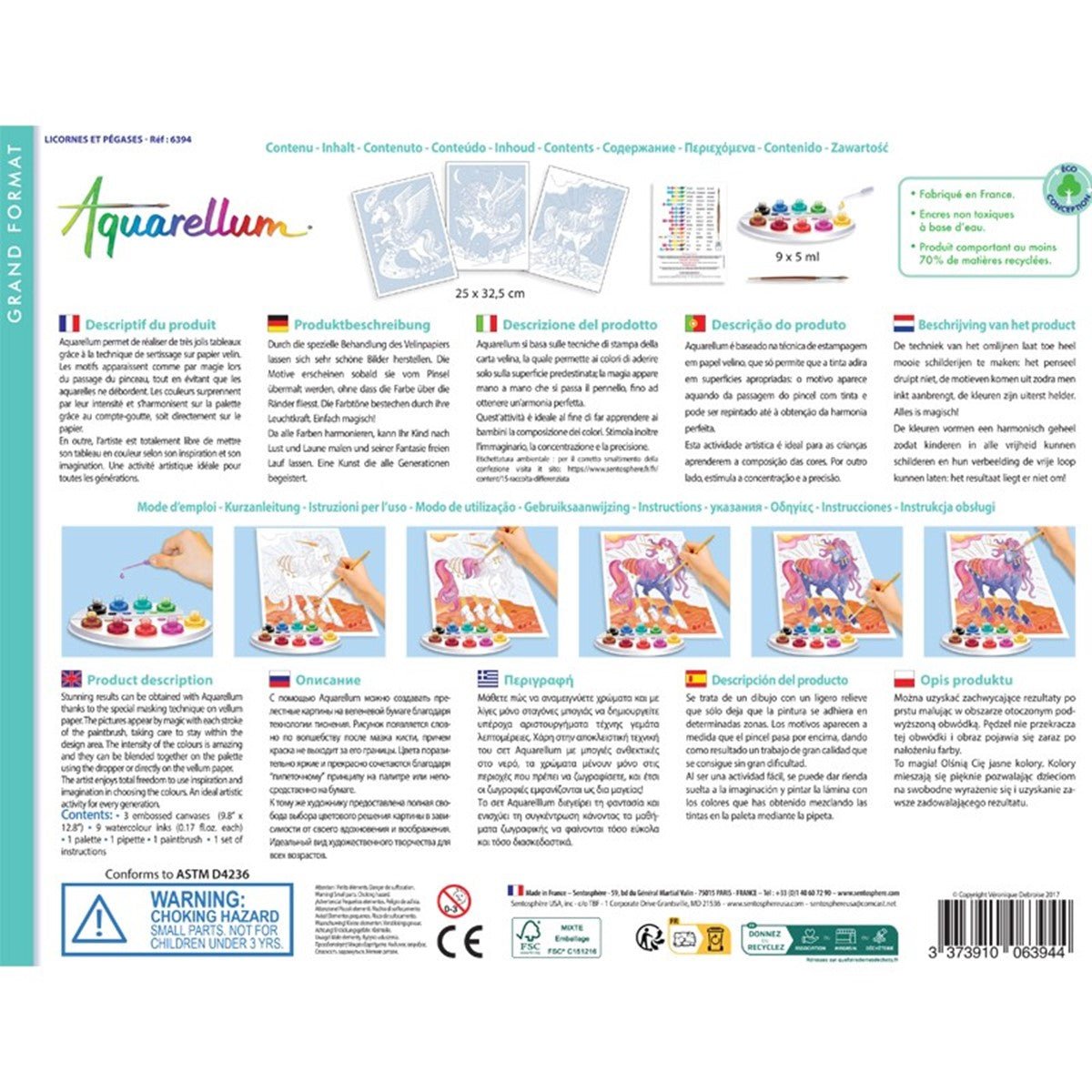 SENTOSPHERE AQUARELLUM "Licornes & Pegases" - Unicorns & Pegasus