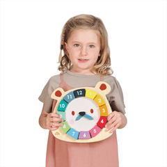 TENDER LEAF Bear Colour'S Clock