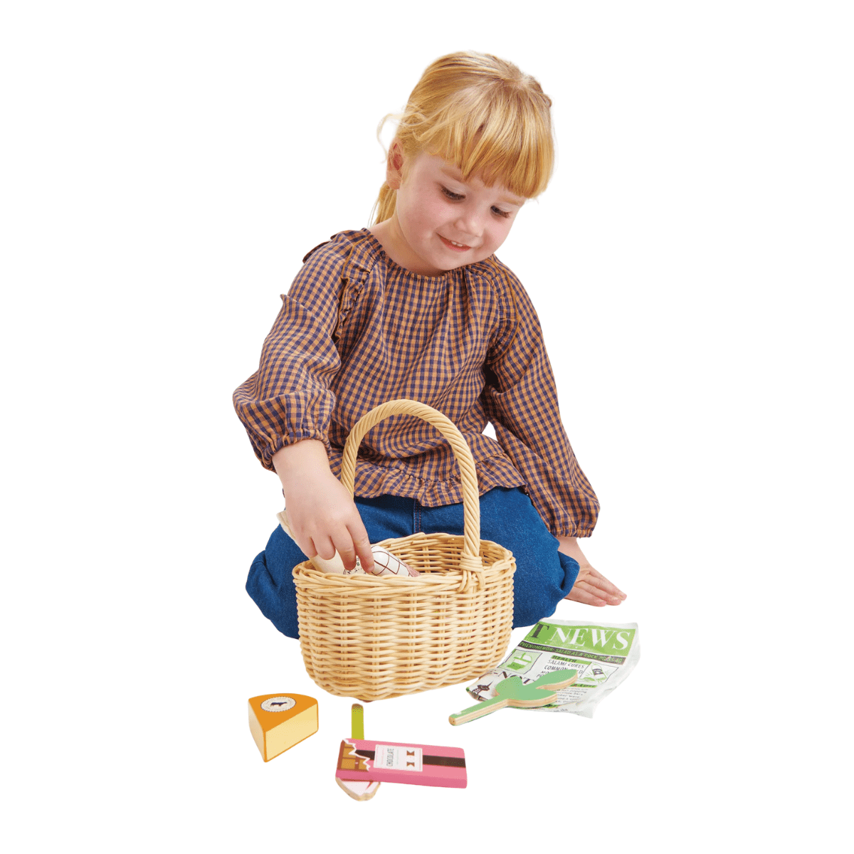 TENDER LEAF Wicker Shopping Basket