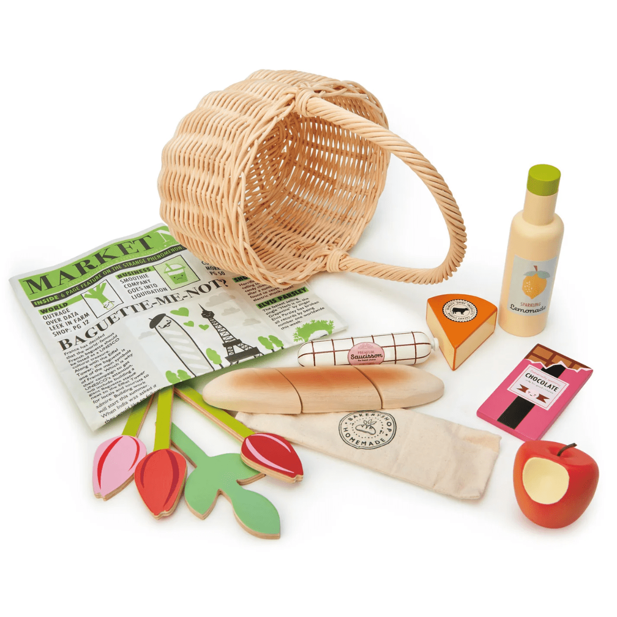 TENDER LEAF Wicker Shopping Basket